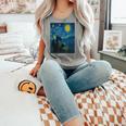 Van Gogh Starry Night Fantasy Reader Dragon Reading Book Comfort Colors Tank Top Butter