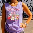 100th Day Of School Teachers 100 Days Of Coffee Chaos Books Comfort Colors Tank Top Lagoon
