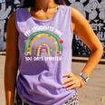 100th Day Of School Teachers Students Women Floral Books Comfort Colors Tank Top Lagoon