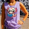 Adorable Book Lover Axolotl With Reading Glasses Cute Comfort Colors Tank Top Lagoon Adorable Book Lover Axolotl With Reading Glasses Cute Comfort Colors Tank Top Lagoon
