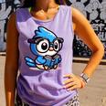 Adorable Book Lover Blue Jay With Reading Glasses Cute Comfort Colors Tank Top Lagoon