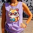 Adorable Book Lover Chipmunk With Reading Glasses Cute Premium Comfort Colors Tank Top Lagoon