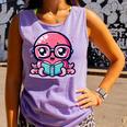 Adorable Book Lover Octopus With Reading Glasses Cute Comfort Colors Tank Top Lagoon Adorable Book Lover Octopus With Reading Glasses Cute Comfort Colors Tank Top Lagoon