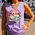 Adorable Book Lover Parrot With Reading Glasses Cute Comfort Colors Tank Top Lagoon