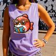 Adorable Book Lover Salmon With Reading Glasses Cute Comfort Colors Tank Top Lagoon