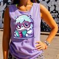 Adorable Book Lover Yeti With Reading Glasses Cute Comfort Colors Tank Top Lagoon Adorable Book Lover Yeti With Reading Glasses Cute Comfort Colors Tank Top Lagoon