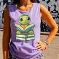 Adorable Turtle Reading Books Comfort Colors Tank Top Lagoon Adorable Turtle Reading Books Comfort Colors Tank Top Lagoon