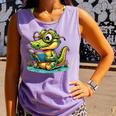 Alligator Reading a Book Animal Comfort Colors Tank Top Lagoon Alligator Reading a Book Animal Comfort Colors Tank Top Lagoon
