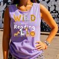 Animal Print Read A Book Character Kids Wild About Reading Comfort Colors Tank Top Lagoon