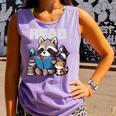 Animals Raccoon Reading Book Librarian Across America Kids Comfort Colors Tank Top Lagoon