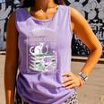 Anti-Social Book-Club Cat Graphic Comfort Colors Tank Top Lagoon