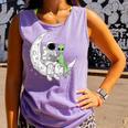 Astronaut Reading Book To Alien Moon Space Book Lover Men Comfort Colors Tank Top Lagoon