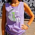 Astronaut Reading Book To Alien Moon Space Women Kids Men Premium Tri-Blend Comfort Colors Tank Top Lagoon