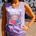 Axolotl Books Readsalotl Reading Bookworm Boys Girls Comfort Colors Tank Top Lagoon