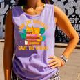 Ban The Fascist Save The Books For a Book Fan Comfort Colors Tank Top Lagoon