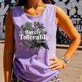Barely Tolerable Shirt Floral Book Lover Quote Bookish Comfort Colors Tank Top Lagoon