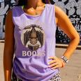 Batty About Books Reading Book Lover Men Women Distressed Comfort Colors Tank Top Lagoon
