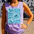 Blue Comic Book Blue Graphic Comfort Colors Tank Top Lagoon