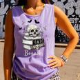 Boo Skeleton Skull Books Halloween Women School Teacher Kid Comfort Colors Tank Top Lagoon