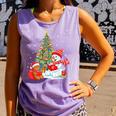 Book Christmas Tree Bookworm Gingerbread Man Snowman Reading Comfort Colors Tank Top Lagoon