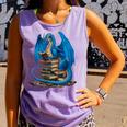 Book Lover Bookworm Reading Books Dragon Premium Tri-Blend Comfort Colors Tank Top Lagoon