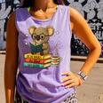 Book Lover Koala Reading Bookish Library Read Books Be Kind Comfort Colors Tank Top Lagoon