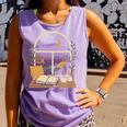 Book Lover Moonlight Reading Scene Night Comfort Colors Tank Top Lagoon