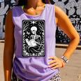 Book Lover The Reader Tarot Card Skeleton Reading Comfort Colors Tank Top Lagoon