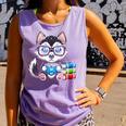 Book Lover Reading Husky Dog Comfort Colors Tank Top Lagoon