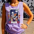 Book Lover Tarot Card The Reader Mystic Skeleton Comfort Colors Tank Top Lagoon