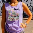 Book Lovers Bookworm Book Nerd I'm Ok Teacher School Comfort Colors Tank Top Lagoon