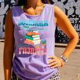 Book Reader Librarian Bookworm In Pajamas Book And Pajama Comfort Colors Tank Top Lagoon