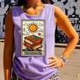 Book Reading Tarot Card The Reader Comfort Colors Tank Top Lagoon