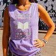 Book Reading Ugly Christmas Comfort Colors Tank Top Lagoon