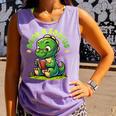 Book A Saurus Bookasaurus Dinosaur Book Girls Boys Toddler Comfort Colors Tank Top Lagoon