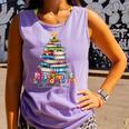 All Booked For Christmas Teacher Reading Student Bookworm Comfort Colors Tank Top Lagoon