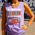 My Weekend Is All Booked Cute Book Reader Teacher Comfort Colors Tank Top Lagoon