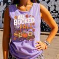 All Booked For Fall Pumpkin Books Thanksgiving Autumn Leaves Comfort Colors Tank Top Lagoon