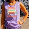 All Booked For Valentines Retro Book Lover Teacher Bookworm Premium Tri-Blend Comfort Colors Tank Top Lagoon