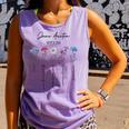 Bookish Feminist Jane Austen Fan Jane Austen Flower Books Comfort Colors Tank Top Lagoon