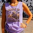 Bookish Retro Western Cowgirl Texas Book Lover Novel Reader Comfort Colors Tank Top Lagoon