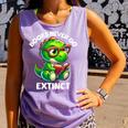 Books Never Go Extinct Reading Dinosaur Bookish Nerdy Comfort Colors Tank Top Lagoon