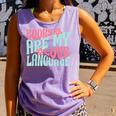 Books Are My Love Language Book Lover Reading Comfort Colors Tank Top Lagoon