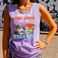 BOOKS AND MAINE COONS ARE MY THERAPY Main Coon Comfort Colors Tank Top Lagoon BOOKS AND MAINE COONS ARE MY THERAPY Main Coon Comfort Colors Tank Top Lagoon