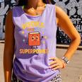 Books Are My Superpower Cute Reading Lover Comfort Colors Tank Top Lagoon