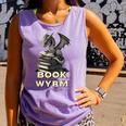 Bookwyrm Dragon Fantasy Bookish Fairytale Book Lover Comfort Colors Tank Top Lagoon