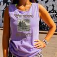 Bronte Novel Wuthering Heights Moorland Gothic Book Cover Comfort Colors Tank Top Lagoon