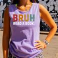 Bruh Read a Book Comfort Colors Tank Top Lagoon