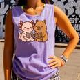 Capybara Axolotl Kawaii Kids Anime Book Lover Reading Comfort Colors Tank Top Lagoon