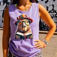 Capybara Bookworm Rodent Reading a Book Comfort Colors Tank Top Lagoon